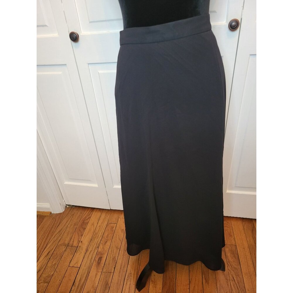 Black, Sheer Flowy Maxi Skirt 16 Whimsygoth Goth Halloween Glam Party Fairy